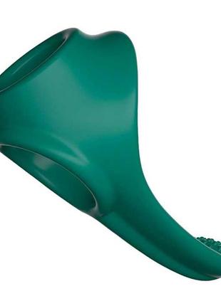 Подвійне ерекційне кільце зі стимуляцією промежини — зелений