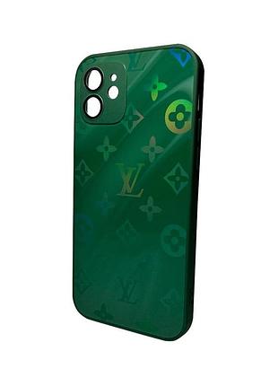 Чохол для смартфона ag glass gradient lv frame for apple iphone 14 cangling green