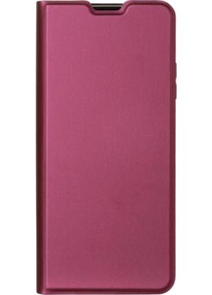 Шкіряний чохол книжка на samsung a057 (a05s) marsala