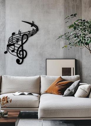 Декоративне панно з дерева, сучасна картина для інтер'єру "музика", оригінальний подарунок 20x25 см9 фото