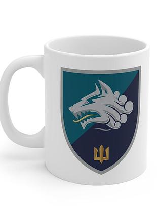 Кружка з шевроном "1-й окремий батальйон морської піхоти"