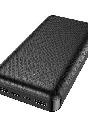 Power bank borofone bj3a 20000 mah портативная батарея повербанк 2хusb black