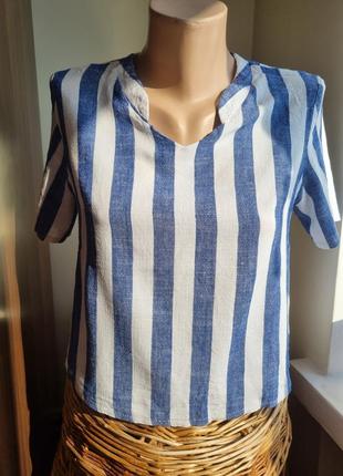 Идеальный льняной топ блуза на лето