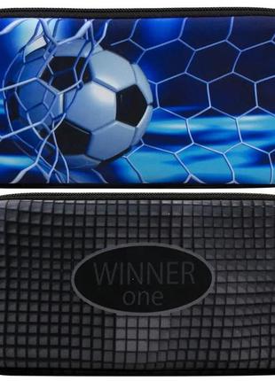 Школьный рюкзак + пенал для мальчика первоклассника skyname серый с мячом/ портфель в...