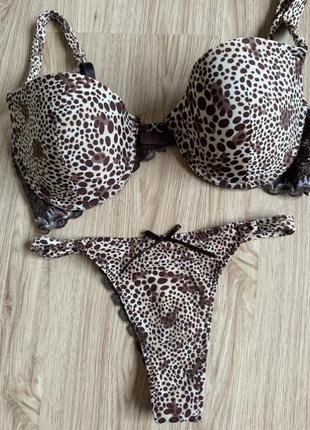 Комплект нижнего белья леопард3 фото