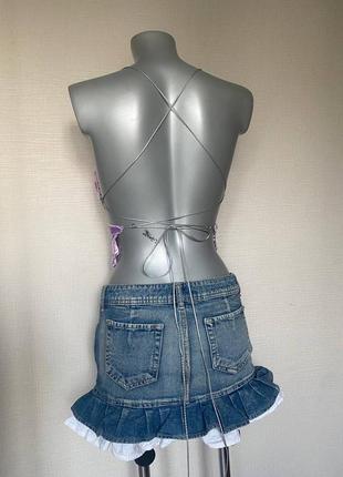 Юбка джинсовая винтажная y2k dollskill