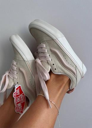 Женские кроссовки vans knu pastels pink premium