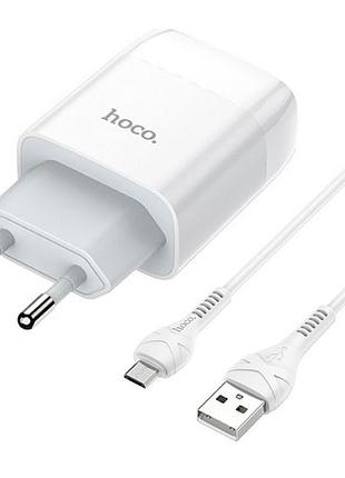Зарядное устройство hoco c72a for micro белый