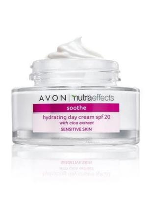 Зволожувальний денний крем для обличчя spf 20 nutra effects (50 мл) avon ейвон