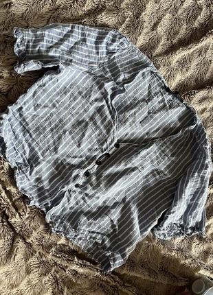 Укорочений топ кроп топ блуза блузка зара zara віскозний віскоза
