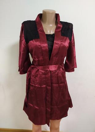 Комплект эротического белья халат пеньюуар ночная рубашка ночнушка