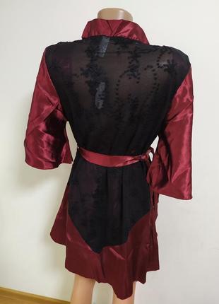 Комплект эротического белья халат пеньюуар ночная рубашка ночнушка