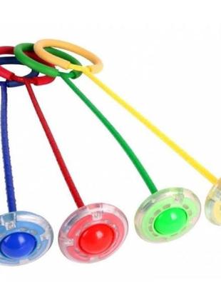 Скакалка на одну ногу led синя