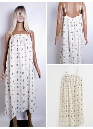 Хорошее натуральное платье миди h&m
