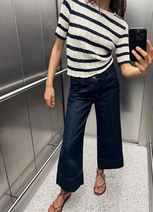 Футболка zara трикотажный топ zara