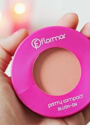 Компактная пудра-румяна flormar pretty compact, тон 03