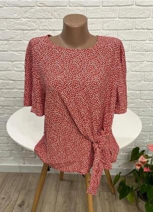Шикарна блузка блуза з натуральної тканини віскоза р 48-50 бренд "h&m"