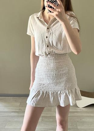 Льняное платье в стиле zara