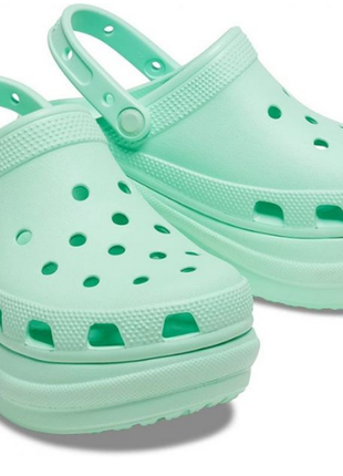 Crocs клоги сабо на платформе women´s classic bae clog platform neo mint