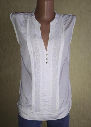 Massimo dutti фирменный белый топ блуза