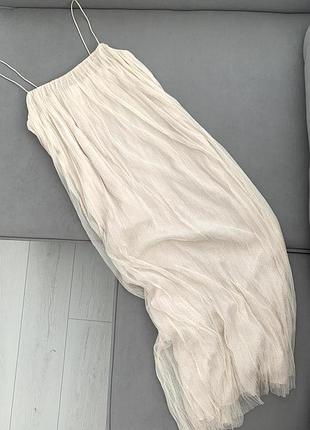 Невероятной красоты молочное платье h&amp;m