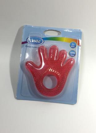 Прорезыватель для зубов lindo латексный с дистиллированной водой рука н4749  lindo  — это забавный л