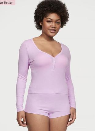 Пижама victoria’s secret короткая с шортами фиолетовая
