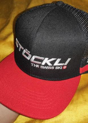 Нова стильна фірмова кепка бейсболка  stockli the swiss ski.
