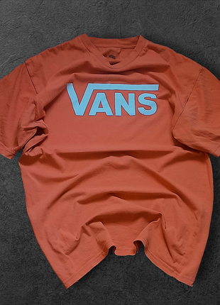 Помаранчева футболка vans, s, m
