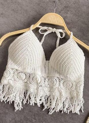 Топ жіночий в'язаний молочний