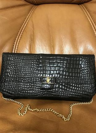 Красивый кожаный клатч italy 🇮🇹 винтаж