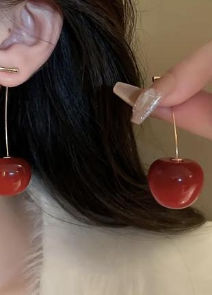Серьги вишни черешни