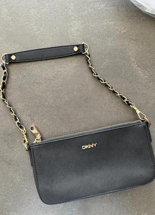Dkny сумочка из сафьяновой кожи