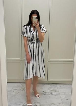 Льняное платье zara