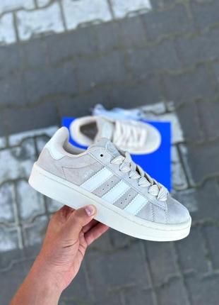Женские кроссовки adidas campus 00s beige white / smb
