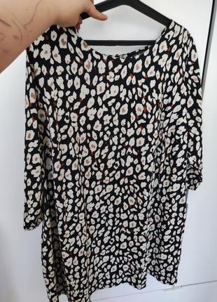 Легкое платье, платье леопардовый принт, платье