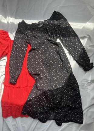 Сукня міді missguided плаття в квітковий принт рюши