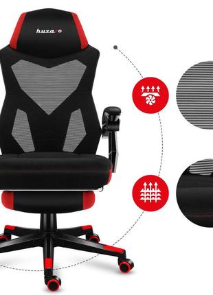 Комп'ютерне крісло для геймера huzaro combat 3.0 carbon grey-mesh5 фото