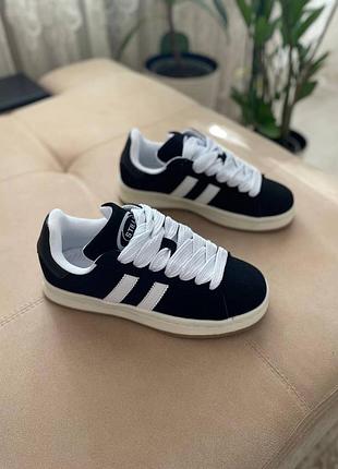 Женские черные кроссовки натуральная замша