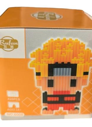 Конструктор фигурка наруто 3д 12 см 420 деталей bufan детский конструктор из блоков...