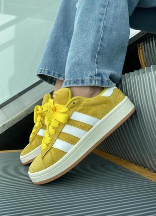 Жіночі кросівки adidas campus yellow v / smb