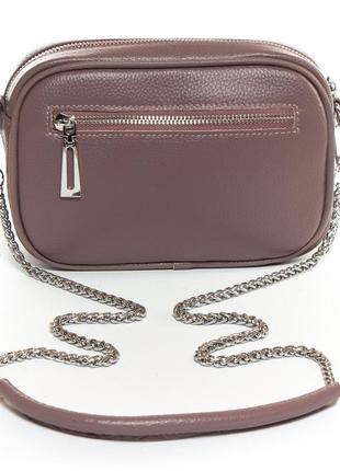 Жіноча міні сумка клатч з м'якої натуральної шкіри alex rai жіноча міська сумка крос-боди фіолетовий3 фото