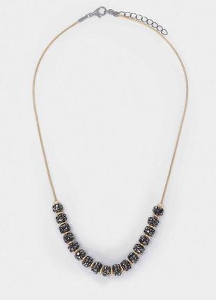 Кольє ланцюжок чокер 42 плюс 3 см parfois з кристалами під марказит