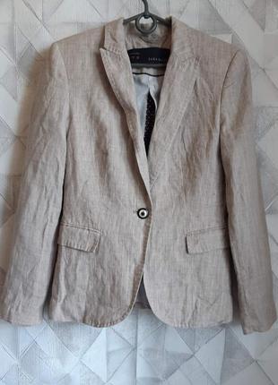 Піджак лляний zara