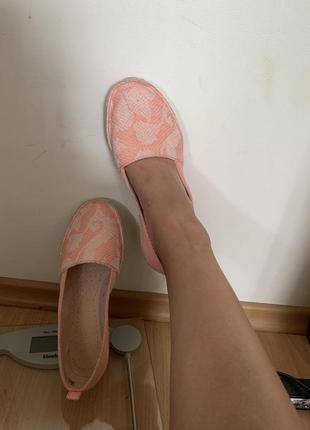 Полотняні нові балетки, мокасини на широку стопу