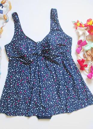 Шикарный слитный купальник платье батал в горох bonmarche 💝🌴💝