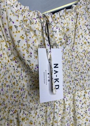 Мини-платье с пышными рукавами бренда na-kd7 фото