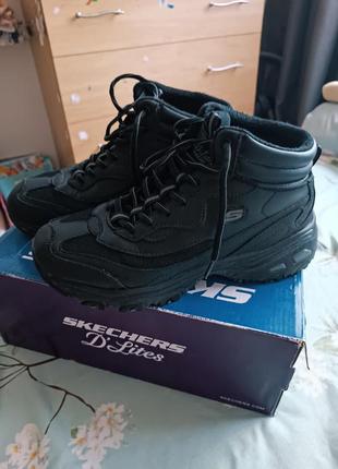 Классные термо кроссовки ботинки skechers зима осень