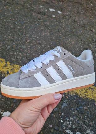 Женские кроссовки adidas campus 00s light grey/white / smb