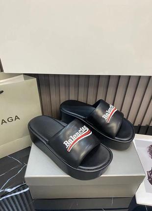 Шлепанцы, тапки, тапочки на платформе в стиле balenciaga